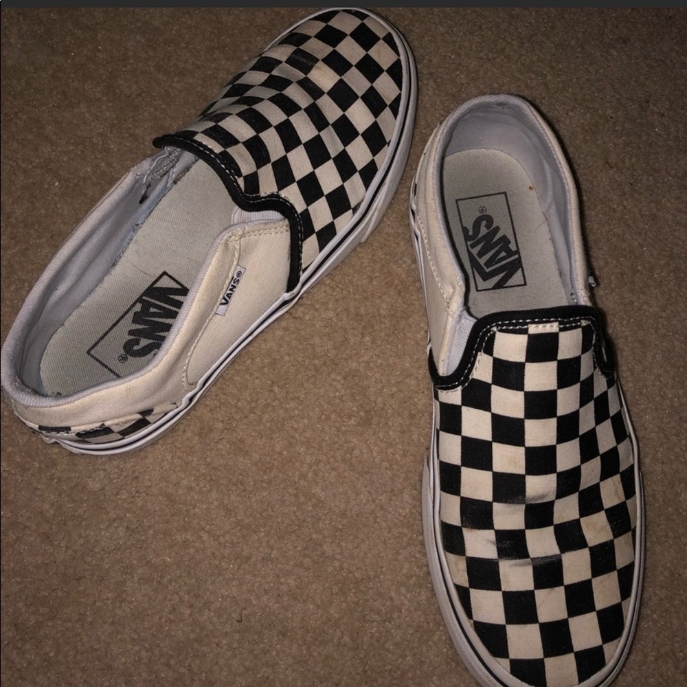Black and White Checkered Vans sz 6.5 women’s